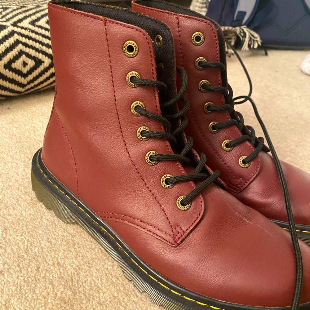 Burgundy Dr. Martens - Picture 1 of 3